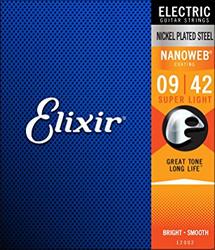 Elixir Nanoweb 9-42  - 12002 guitar strenge (Elektrisk)