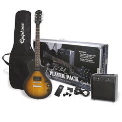 Epiphone Les Paul Player Pack el-guitar, pakkeløsning Vintage sunburst