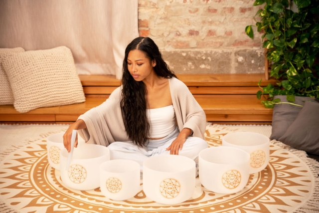 Meinl Sonic Energy - Solfeggio Crystal Singing Bowl Set 6 st. SOLCSBSET