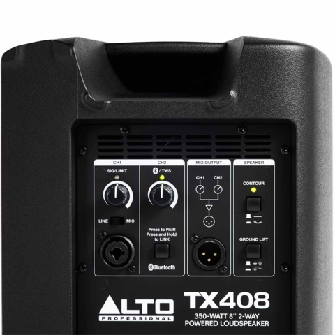Alto TX408 - 350W aktiv PA-højttaler med 8" bas og 1" diskant