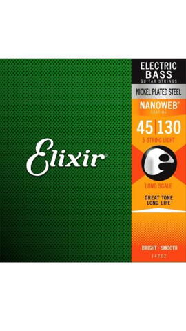 Elixir - 14202 - Light /5c 45-65-80-100-130 - 5 String - NANOWEB COATING