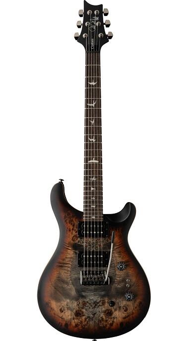 PRS SE Exotic Custom 24-08 Poplar Burl Charcoal Cherry Midnight Burst