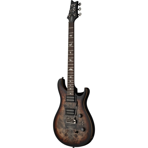 PRS SE Exotic Custom 24-08 Poplar Burl Charcoal Cherry Midnight Burst