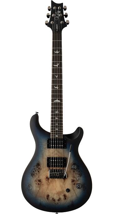 PRS SE Exotic Custom 24-08 Poplar Burl Lake Blue Midnight Burst