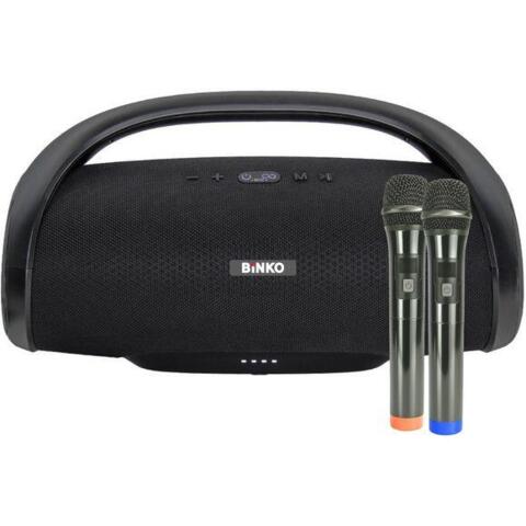 Binko Q-66X2 bluetooth-højttaler m/ 2 x trådløs mikrofon