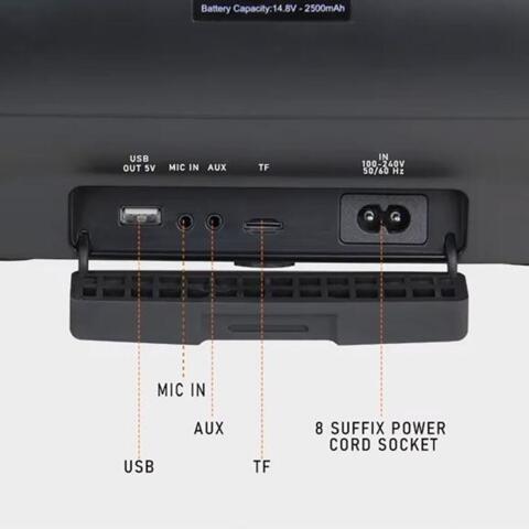 Binko Q-66X2 bluetooth-højttaler m/ 2 x trådløs mikrofon