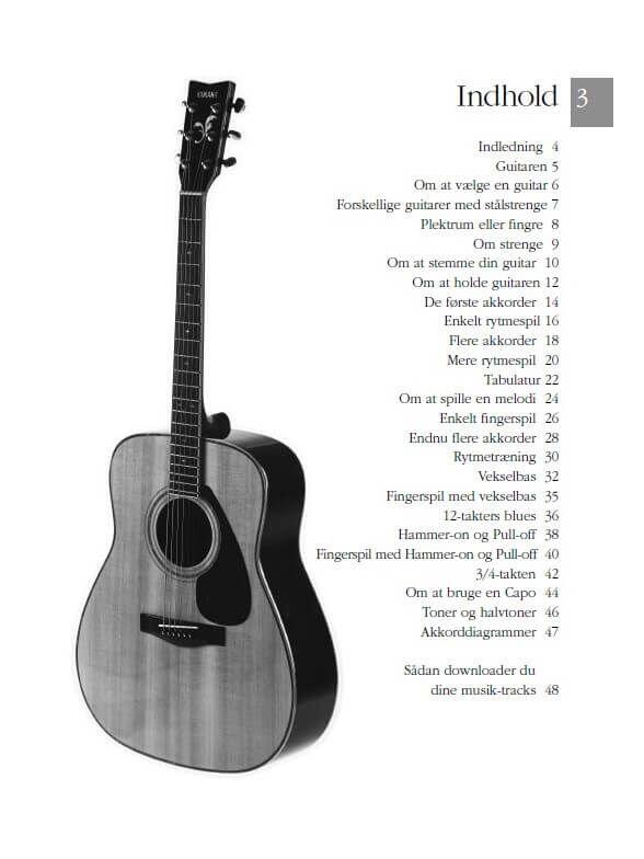 Akustisk guitar for begyndere - Lærebog