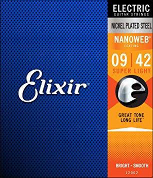 Elixir Nanoweb 9-42  - 12002 guitar strenge (Elektrisk)