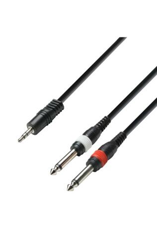 Mini Jack stereo til 2 x Jack mono