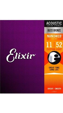 Elixir Nanoweb 11-52 Custom Light 11027 Bronze