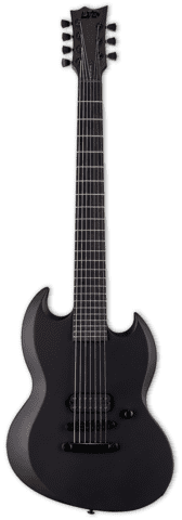 ESP LTD - VIPER-7 BARITONE BLACK METAL - Black Satin