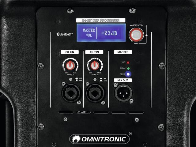 OMNITRONIC XKB-212A - Aktiv PA med Bluetooth