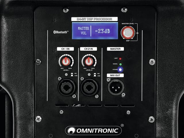 OMNITRONIC XKB-215A - Aktiv PA med Bluetooth