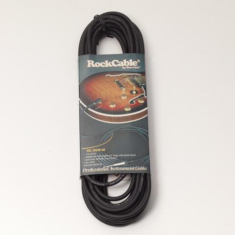 Rockcable Jack kabel 9 meter sort - Vinklet