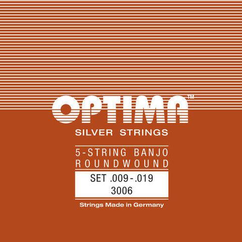 Optima - Silver strings - 5 String Tenor Banjo - 009-019