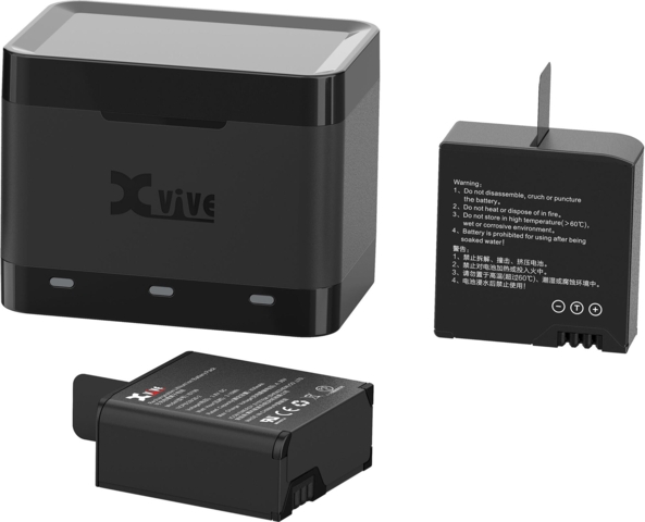 Xvive - U5C - Ladestation og 3 batterier