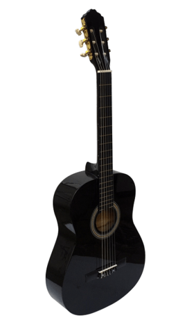 Moss spansk akustisk guitar 3/4 str. CG-36 BK-L  - Venstrehånds guitar