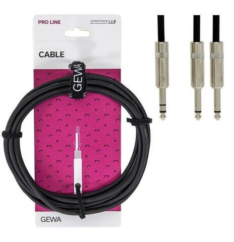 GEWA INSERT CABLE PRO LINE - Y-Cable - Stereo Jack til 2xMono Jack 1,5 meter