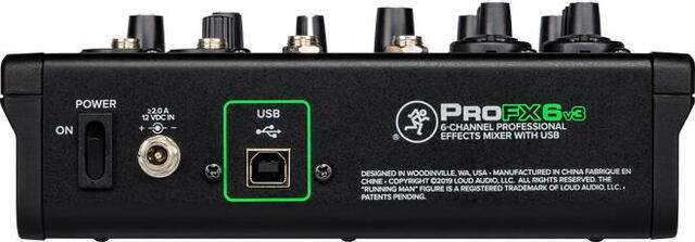 Mackie - PROFX6V3 - 6 kanals prof. mixer m. USB