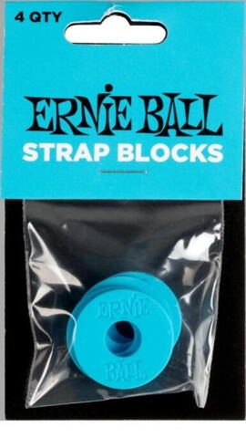Ernie Ball EB-5619 Strap Blocks 4 stk. Blå