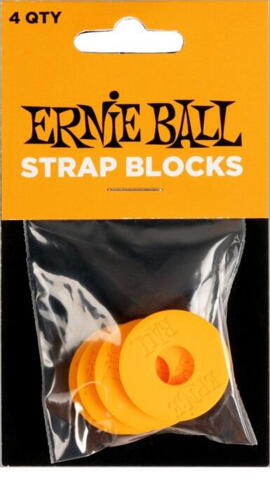 Ernie Ball EB-5621 Strap Blocks 4 stk. Orange