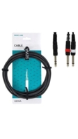 GEWA Y-CABLE BASIC LINE - 6,3 Jack Male til 2x6,3 Jack Male - 3 meter